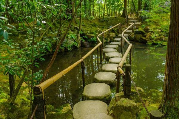 Jardín Japonés del Templo Tenju-an, Kioto — Foto de Stock