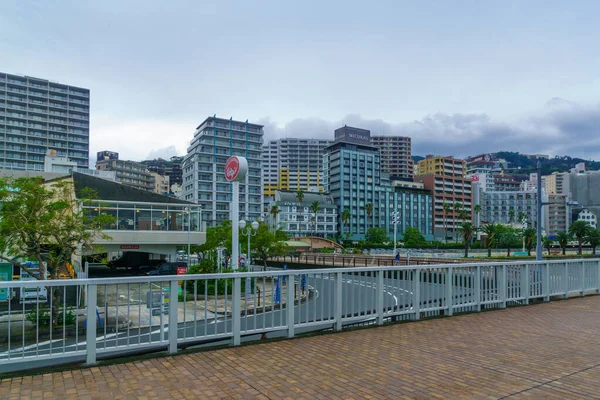 View of the city from the beach, Atami — Stock Photo, Image