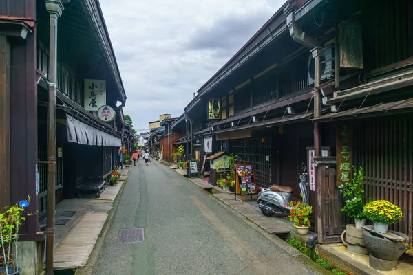 Takayama óvárosának jelenete — Stock Fotó