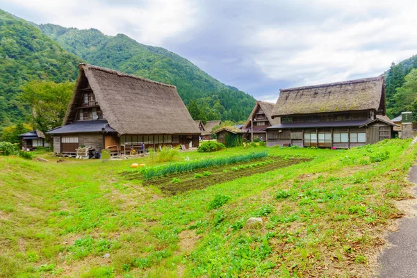 菅沼村の合掌造り農家 — ストック写真