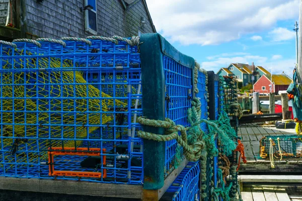 Lobster traps in the fishing village Peggys Cove — 스톡 사진