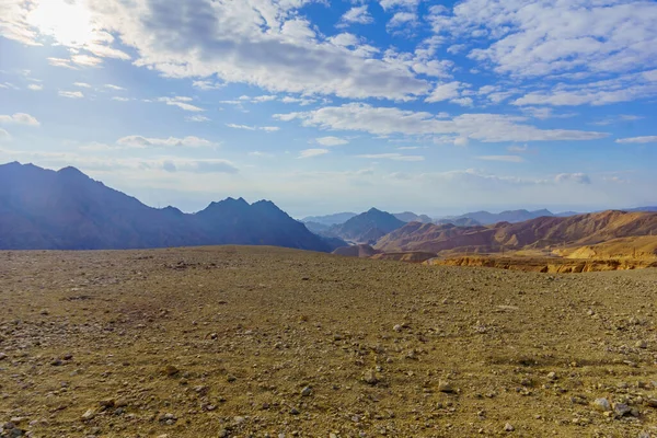 Krajobraz pustynny z góry Yehoram, Góra Eilat — Zdjęcie stockowe
