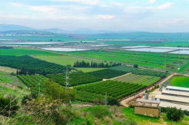 Doğu Jezreel Vadisi 'nde manzara ve kırsal alan