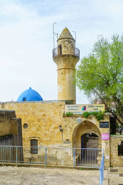 Safed Israel Março 2020 Vista Antigo Edifício Mesquitas Desertas Bairro — Fotografia de Stock