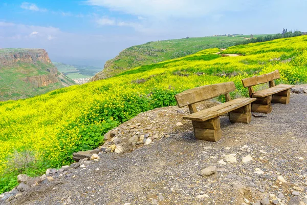 北イスラエルのアルベル山とニタイ山の景観 — ストック写真