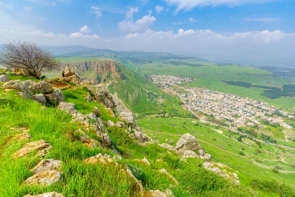 Arbel Israel March 2020 Landscape View Mount Arbel Mount Nitay — 图库照片