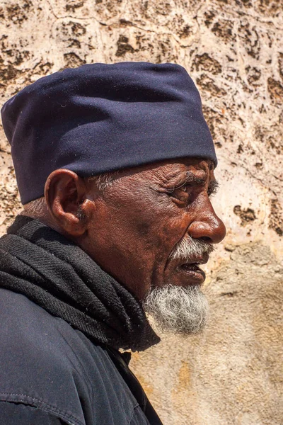 Jerusalem Israel April 2010 Portrait Monk Ethiopian Orthodox Tewahedo Church — Stock Photo, Image