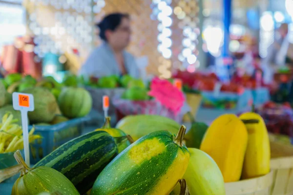 Hortalizas Venta Antiguo Mercado Portuario Quebec City Quebec Canadá — Foto de Stock