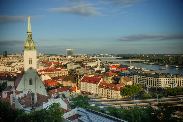 Bratislava Slovakia September 2013 View City Martins Cathedral Danube River — Stock Photo, Image