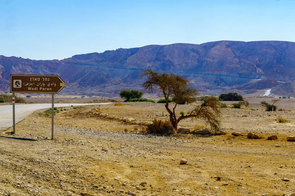 Vista Reserva Natural Wadi Paran Desierto Del Negev Sur Israel — Foto de Stock