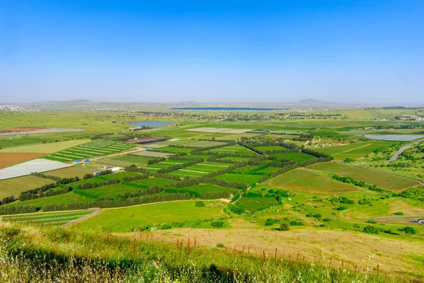 从Bental山 以色列北部和叙利亚看戈兰高地的景观 — 图库照片