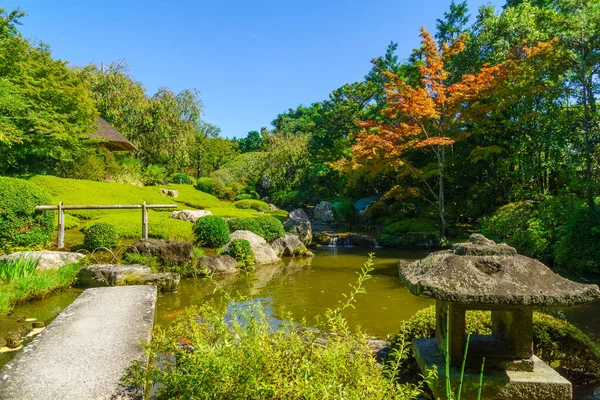 Vista Del Yoko Jardín Del Estanque Del Templo Taizo Kyoto — Foto de Stock