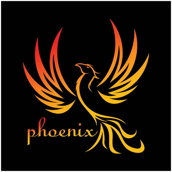 Phoenix Logo Flying Bird Abstract Design Vector Template Eagle Falcon Stock Illustration