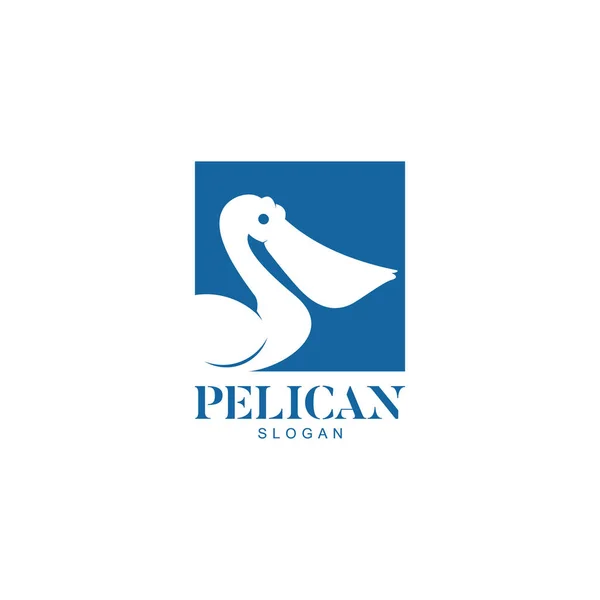 Pelican Logo Design Vector Ilustração —  Vetores de Stock