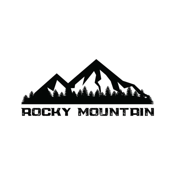 Mountain Rocky Peak Vector Logo Illustration Royalty Free Stock Illustrations