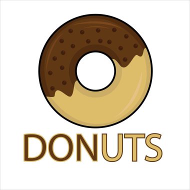Donut logo şablon tasarım vektörü