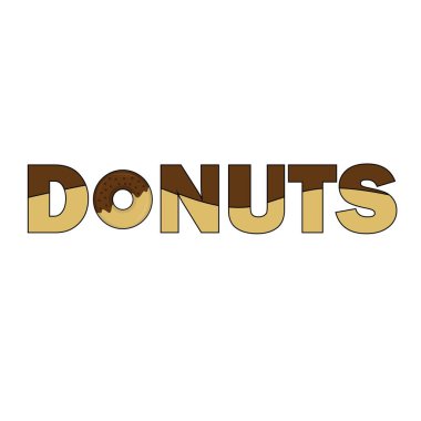 Donutlar şablon vektör logo tasarımı