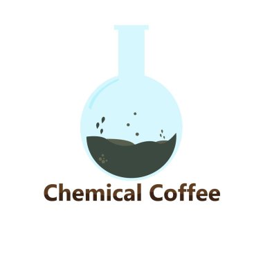 Kimyasal Kahve şablon logosu tasarımı
