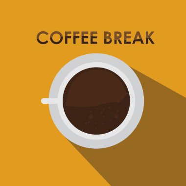 Kahve vektörü tasarımı. Kahve molası vektör tasarımı