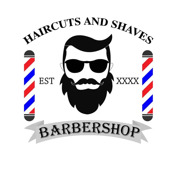 Barbershop Logo Template Design Business — Stock Vector