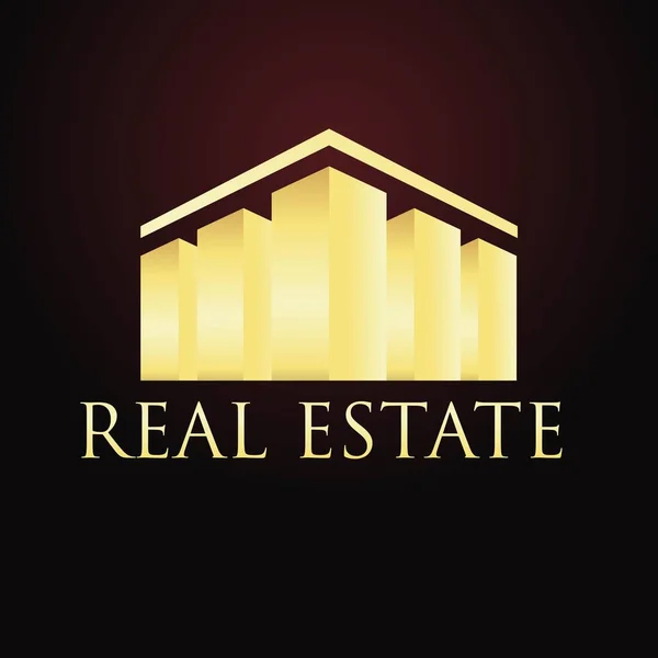 Real Estate Template Logo Design Business Company — Stock Vector