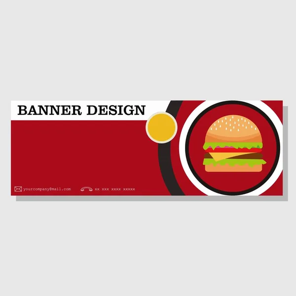 Szablon Burger Banner Dla Biznesu — Wektor stockowy