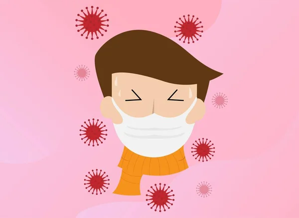 Illustrazione Disegno Vettoriale Del Coronavirus — Vettoriale Stock