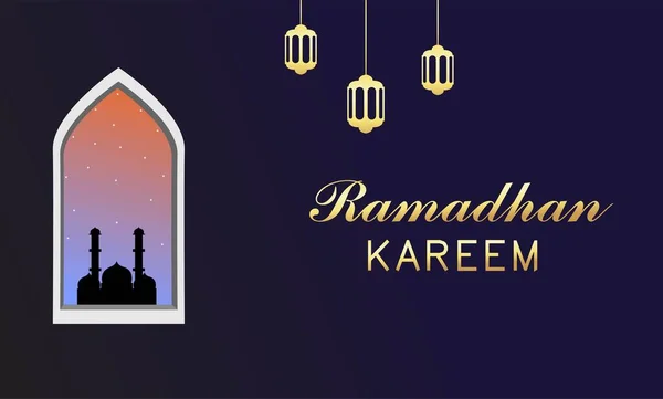 Дизайн Фонового Шаблона Ramadhan Kareem — стоковый вектор