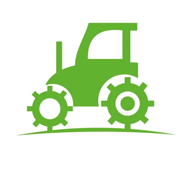 Desenho Vetorial Trator Desenho Ilustração Trator Logotipo Ícone Tractor — Vetor de Stock