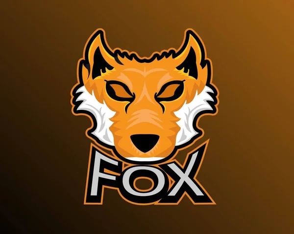 Design Vetor Ilustração Modelo Logotipo Fox Esport — Vetor de Stock