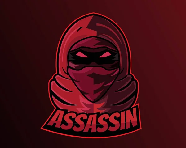 Illustration Vectorielle Modèle Logo Assassin Esport — Image vectorielle
