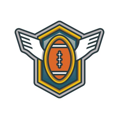 Bir Amerikan futbol etiketi çizimi.