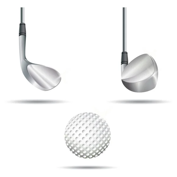 Golfbal Met Golfclubs — Stockvector