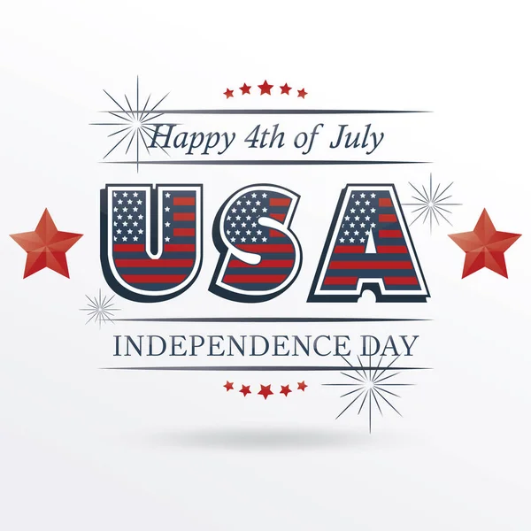 Étiquette Fête Indépendance Usa — Image vectorielle