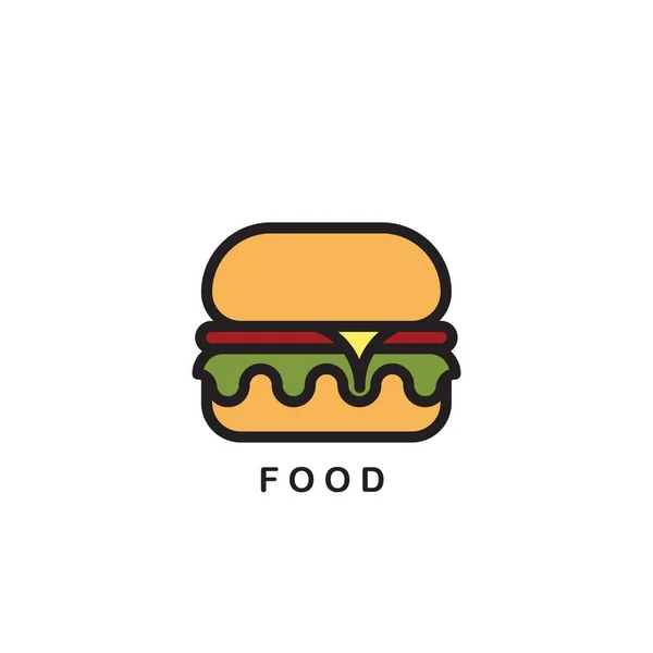 Hamburgerikon Logotyp — Stock vektor