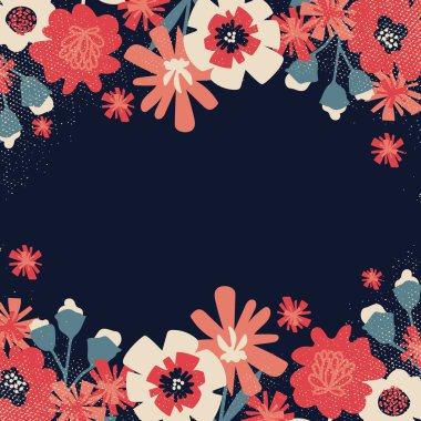 Çiçek tasarımı çizimi.