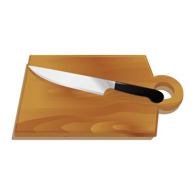 Kesme tahtasındaki bıçak.