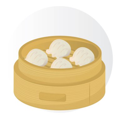 Bambu sepetinde Dim sum