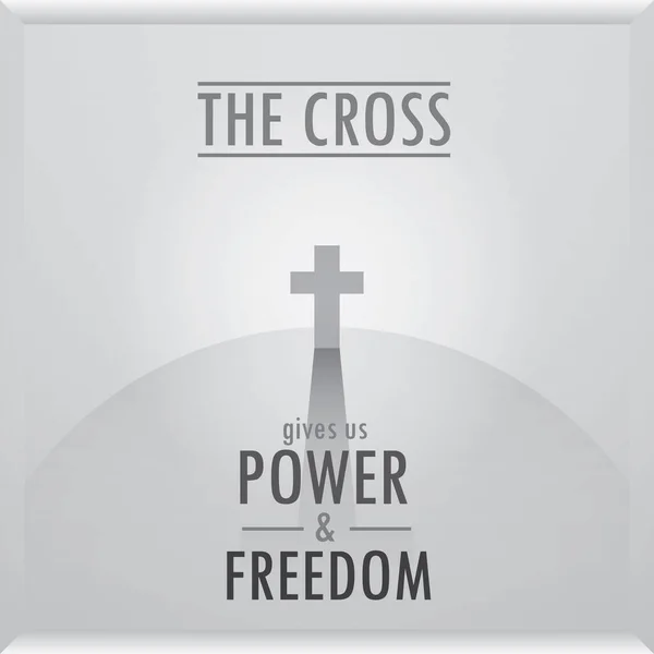 Een Christelijke Kruis Ontwerp Illustratie — Stockvector