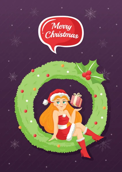 Buon Natale Card Design — Vettoriale Stock
