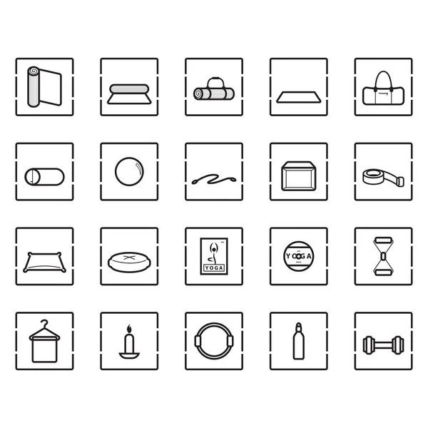 Ensemble Icônes Exercice Assorties — Image vectorielle