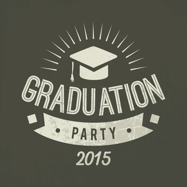 Ένα Πάρτι Αποφοίτησης 2015 Εικονογράφηση — Διανυσματικό Αρχείο