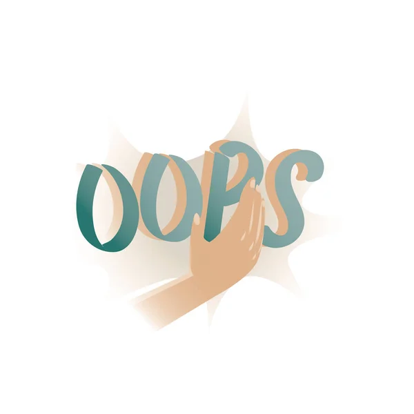 Hand Showing Oops Expression — Stock Vector