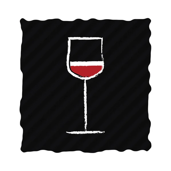 Copa Vino Tinto — Vector de stock
