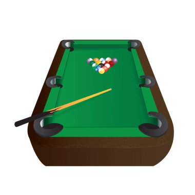 Bir bilardo masası çizimi.