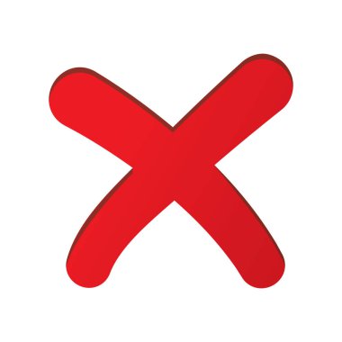 Çapraz işaret çizimi.