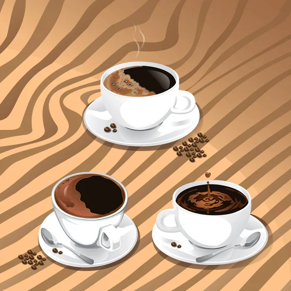Набор Кофейных Чашек — стоковый вектор
