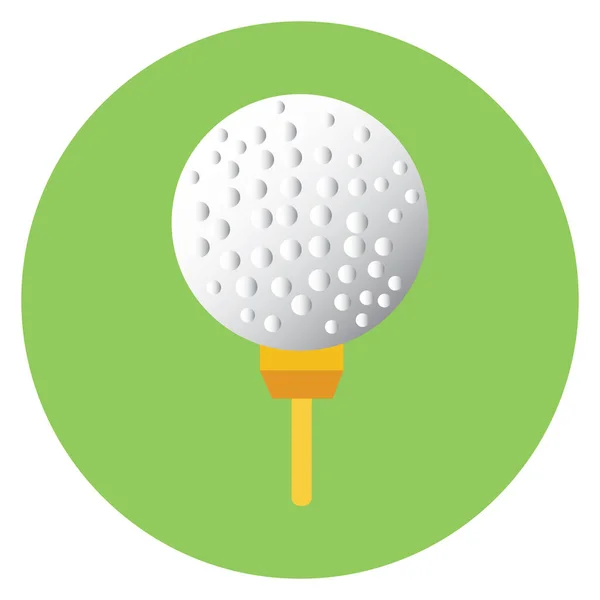 Golf Topu Tee — Stok Vektör
