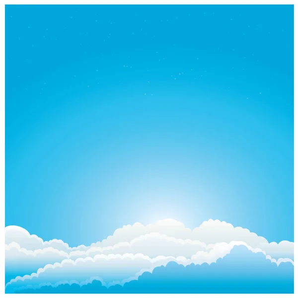 Blue Sky Clouds Illustration — Stock Vector