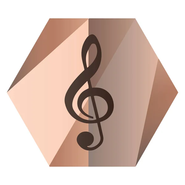 Notenschlüssel Für Musik — Stockvektor